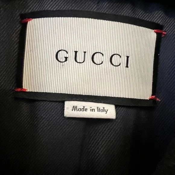 Gucci Dark Navy BlueWool Coat with Back strap - Picture 2 of 14